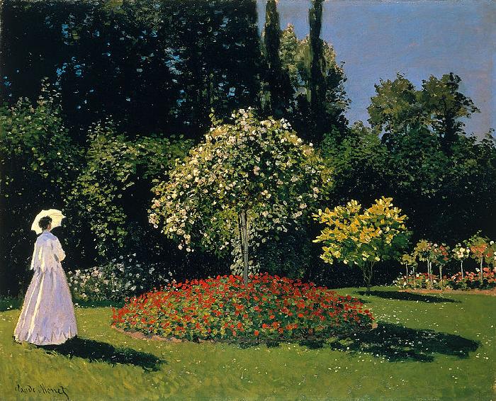 Claude Monet Jeanne-Marguerite Lecadre in the Garden Sainte-Adresse Germany oil painting art